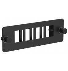 ITK Планка для 4-х Keystone FTP с заземлением черная  CP05-4F  ITK
