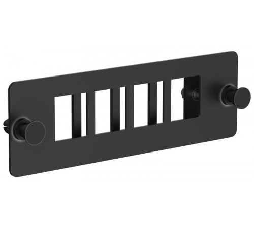 ITK Планка для 4-х Keystone FTP с заземлением черная  CP05-4F  ITK