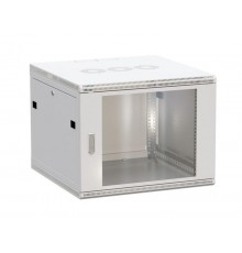 Шкаф настенный 19" TERACOM PRO 6U 600х450 мм дверь стеклянная с замком-ручкой серыйTRP-WLL-0664-40GEKF