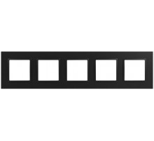 Рамка для розеток и выключателей Elegance 14-5015-05 Classic, на 5 постов, антрацит  Б0060595  ЭРА