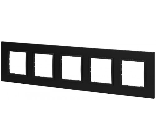 Рамка для розеток и выключателей Elegance 14-5015-05 Classic, на 5 постов, антрацит  Б0060595  ЭРА