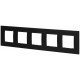 Рамка для розеток и выключателей Elegance 14-5015-05 Classic, на 5 постов, антрацит  Б0060595  ЭРА