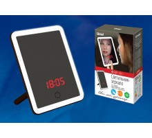 Светильник настольный TLD-591 Brown/LED/80Lm/6000K/Dimmer/T+M зеркало4W акк 37V/600mAh сенсор диммер часы термометр коричн  UL-00004160  Uniel