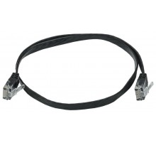 Коммутационный шнур плоский (патч-корд) кат.6 UTP 0,5м чёрный  PC09-C06U-D05M-FL  ITK