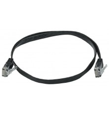 Коммутационный шнур плоский (патч-корд) кат.6 UTP 0,5м чёрный  PC09-C06U-D05M-FL  ITK