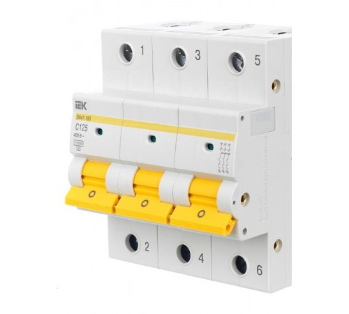 Выключатель автоматический трехполюсный ВА47-150 125А C 15кА KARAT  MVA50-3-125-C  IEK