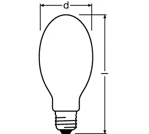 Лампа металлогалогенная  МГЛ 70Вт E27 "эллипс" опаловая тепло-белая 3000К 98В с покрытием HCI-ET 70W/830 SUPER 4Y E27 24X1  4052899044753  Osram
