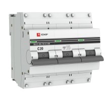 Авт.выкл. 3P 20А(C) 10kA ВА 47-100 PROxima  mcb47100-3-20C-pro  EKF