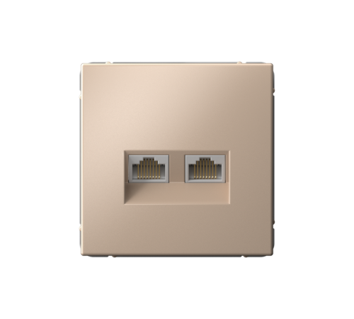 ArtGallery Песочный Розетка двойная компьютерная RJ45+RJ45, кат. 5е, механизм  GAL001285  SE