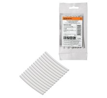 Набор трубок термоусаживаемых, не поддерживающих горение, клеевых, длиной 10 см ТТкНГ(3:1) "Моноцвет, белый 4,8/1,5 "  SQ0548-2804  TDM