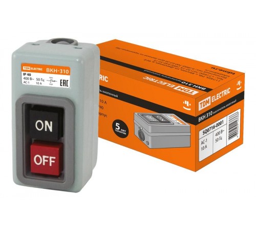 Выключатель кнопочный ВКН-310 3Р 10А 230/400В IP40   SQ0716-0001  TDM