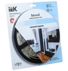 Лента светодиодная 5м блистер LSR-3528W60-4.8-IP65-12V -eco  LSR1-2-060-65-1-05  IEK