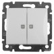 Valena DIY Белый Выключатель 2-х клавишный c подсветкой  694290  Legrand