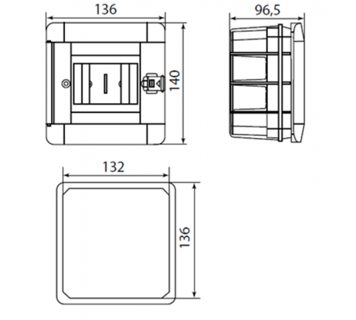Бокс пластиковый встраиваемый ЩРВ-Пм-4 модуля IP41  SQ0902-0101  TDM