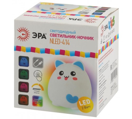 Светильник настольный NLED-414-2W-BU белый с синим  Б0041093  ЭРА