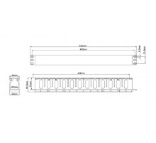 CM-1U-D53-PL-COV Кабельный организатор пластиковый с крышкой, глубина 53 мм, 19", 1U  481511  Hyperline