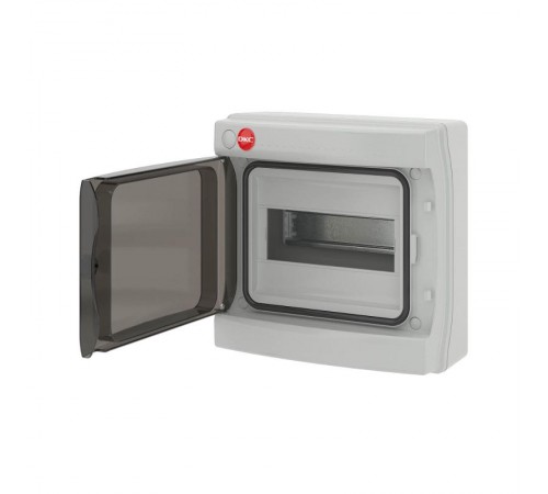 Щиток настенный с дверцей 8модулей IP65, серый с усиленным клеммным блоком 1х87308  85708  DKC