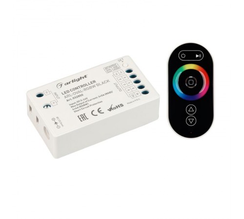Контроллер ARL-OVAL-RGBW Black (5-24V, 4x4A, ПДУ Овал, RF)  032850  Arlight