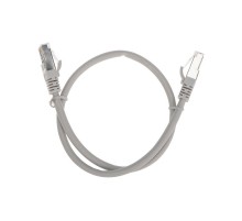 Патч-корд S/FTP CAT 6A (10G), RJ45-RJ45, 28AWG, LSZH, серый, 0.5м REXANT  02-0390-05  REXANT