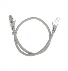 Патч-корд S/FTP CAT 6A (10G), RJ45-RJ45, 28AWG, LSZH, серый, 0.5м REXANT  02-0390-05  REXANT