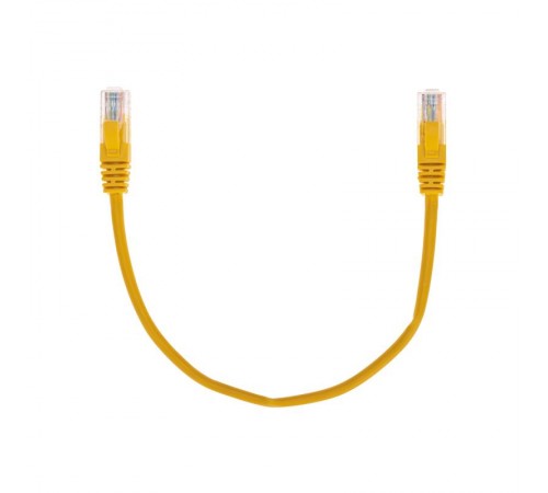 Патч-корд U/UTP, CAT 5e, RJ45-RJ45, 26AWG, LSZH, желтый, 0,3м REXANT  02-0105-03  REXANT