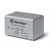 Силовое электромеханическое реле; монтаж на печатную плату, раздвоенные выводы; 2NO 30A; контакты AgNi; катушка 48В AC; степе  662280481300  Finder