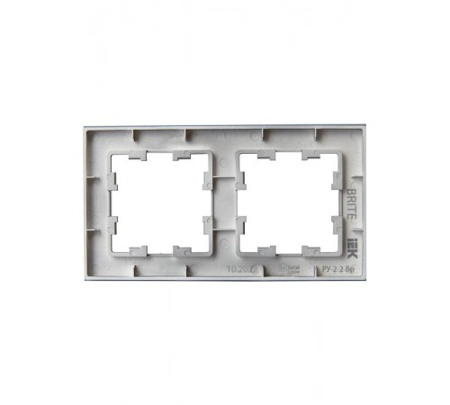 BRITE Рамка 2-ая РУ-2-2-Бр стекло маренго матовый  BR-M22-G-31-K35  IEK