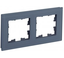 BRITE Рамка 2-ая РУ-2-2-Бр стекло маренго матовый  BR-M22-G-31-K35  IEK