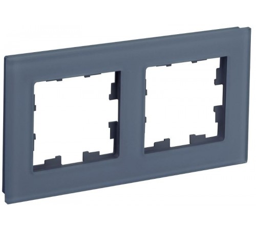 BRITE Рамка 2-ая РУ-2-2-Бр стекло маренго матовый  BR-M22-G-31-K35  IEK