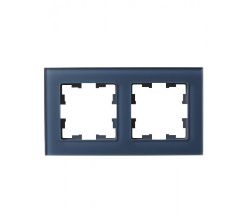 BRITE Рамка 2-ая РУ-2-2-Бр стекло маренго матовый  BR-M22-G-31-K35  IEK