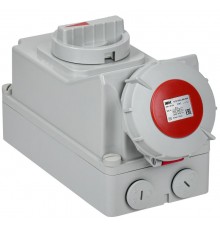 Розетка с механической блокировкой ССИ-825 32А-6ч 380В 3P+PE+N IP67  PSR12-032-5-5-67  IEK