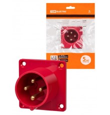 Вилка 614 скрытая 3Р+РЕ 16А 380В IP44  SQ0607-0002  TDM