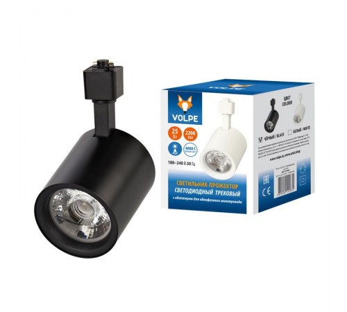 Светильник светодиодный трековый ULB-Q275 25W/4000К BLACK 2200 Лм 4000К черный  UL-00005930  Volpe