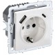 BRITE Розетка с заземлением со шторками 16А с USB A+C 18Вт РЮш11-1-БрБ белый  BR-R14-16-U22-018-K01  IEK