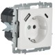 BRITE Розетка с заземлением со шторками 16А с USB A+C 18Вт РЮш11-1-БрБ белый  BR-R14-16-U22-018-K01  IEK