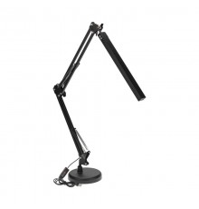 Светильник настольный с 2 креплениями (подставка и струбцина) LED, 10Вт, 3 цвета свечения, диммируемый, черный  75-0225  REXANT