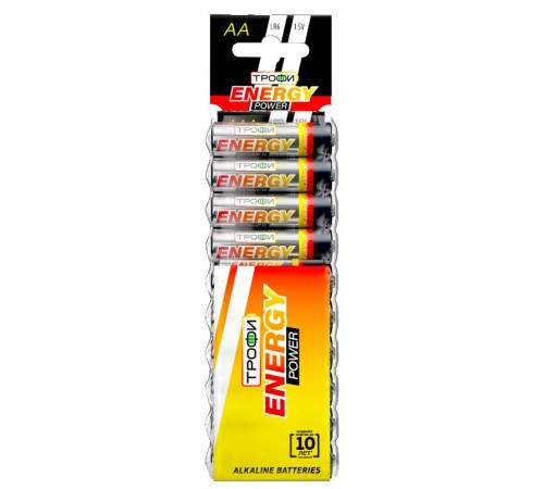 Батарейка щелочная (алкалиновая) LR6-10BL (100/800/19200) (AA)   Б0018949  ТРОФИ