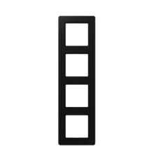 Рамка 4 поста; серия AFLOW; термопласт; черный матовый  AF584BFSWM  Jung