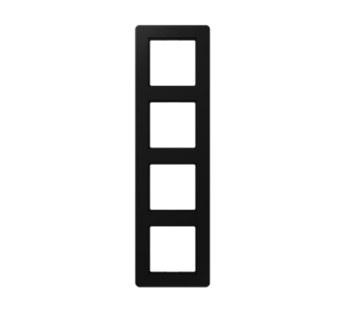 Рамка 4 поста; серия AFLOW; термопласт; черный матовый  AF584BFSWM  Jung