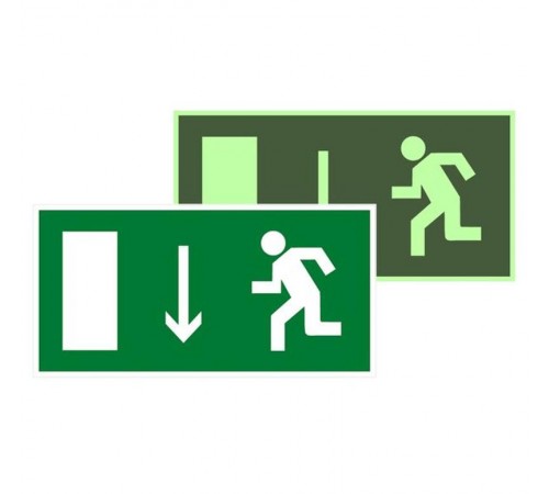 Знак эвакуационный E 10 "Указатель двери эвакуационного выхода (левосторонний)" 150х300 мм  pn-e-10-f  EKF