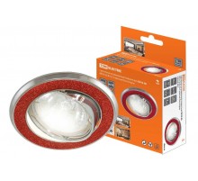 Светильник точечный встраиваемый под лампу поворотный СВ 02-06 MR16 50Вт G5.3 красный блеск/хром  SQ0359-0037  TDM