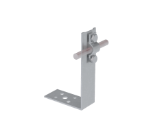 Угловой держатель болтовой для прутка  5-10 мм H60 мм CU  UDB-H60-D5-10 CU  КМ-профиль