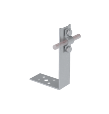 Угловой держатель болтовой для прутка  5-10 мм H150 мм CU  UDB-H150-D5-10 CU  КМ-профиль