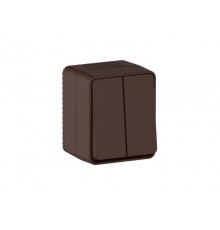 AtlasDesign Profi54 Коричневый О/У Выключатель 2-клавишный 10 АХ  ATN546051  SE