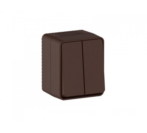 AtlasDesign Profi54 Коричневый О/У Выключатель 2-клавишный 10 АХ  ATN546051  SE
