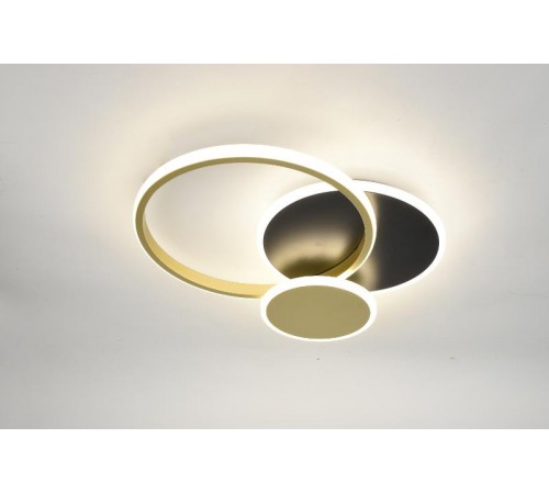 Светильник потолочный светодиодный  Модерн City CLL-1-60-RC BK+GD с ДУ 60W 3000-6500К черный/золото  Б0069756  ЭРА