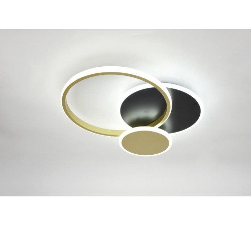 Светильник потолочный светодиодный  Модерн City CLL-1-60-RC BK+GD с ДУ 60W 3000-6500К черный/золото  Б0069756  ЭРА