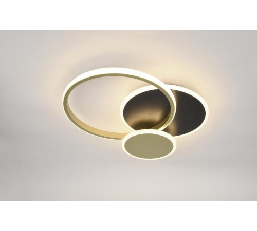 Светильник потолочный светодиодный  Модерн City CLL-1-60-RC BK+GD с ДУ 60W 3000-6500К черный/золото  Б0069756  ЭРА