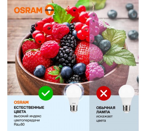 Лампа светодиодная LED Value CL- A 7W/865 230V E27 10X1  4058075578791  OSRAM