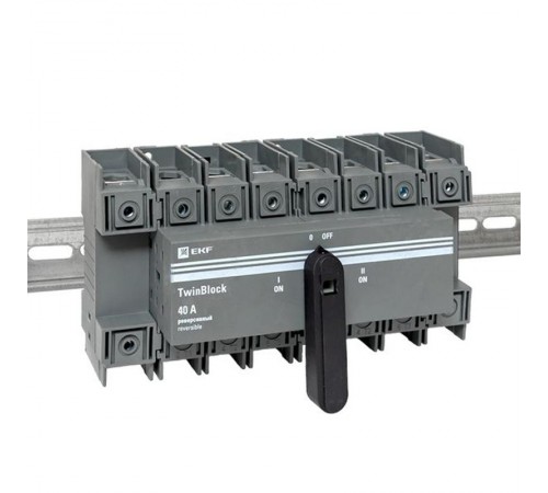 Рубильник 40A 4P реверсивный c рукояткой для прямой установки TwinBlock  tb-s-40-4p-rev  EKF